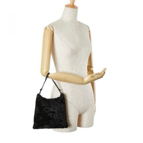 Elegant Black Velvet Women's Bag - Picture 1 of 11